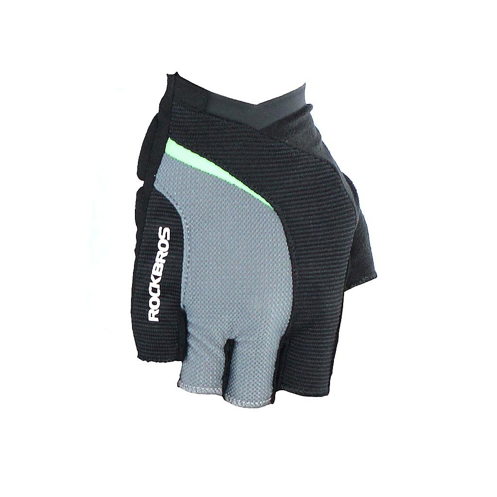 Guantes ROCKBROS Dedo corto con malla de gel | Color Negro y Gris - Raudor ¡Rompe tu propio récord!